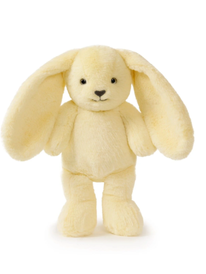 Premium soft yellow plush bunny stuffed toy for babies and toddlers, gentle comfort companion for nursery décor, cuddling and newborn gift.